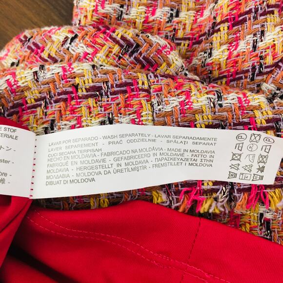 Zara TRF Collection Multi Color Tweed Dress Small - Picture 6 of 11